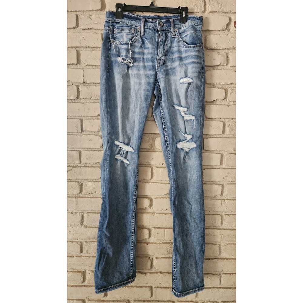 BKE Jake Straight Leg Distressed Jeans